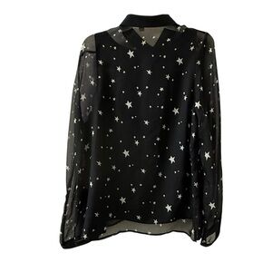 Amour Vert Celeste Silk Star Blouse and Tank